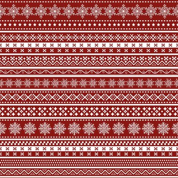 Christmas seamless ornamental pattern