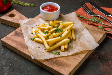 french fries on board