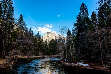 Half Dome and Merced River Yosemite National Park