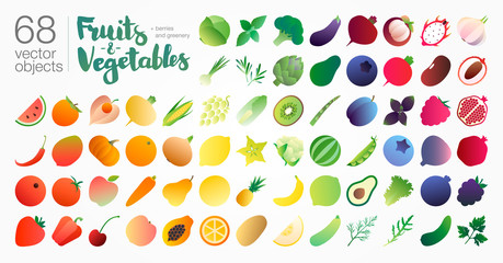 Fruits-n-vegetables gradient illustration