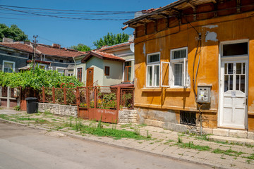 The view on the street in Ruse - town in Bulgaria