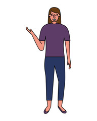 portrait woman on white background