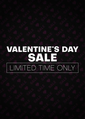 Valentine's Day sale promotion poster. Limited time only.