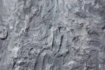 Old Green Brass Surface. Grunge Sheets Of Sea Water-colored Metal. Oxidized Bronze Covered By Rust And Corrosion.