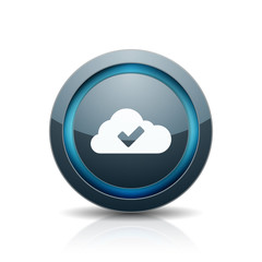 Cloud Checkmark button illustration