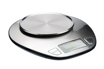 An electronic scale without a measuring cup isolated on white background.