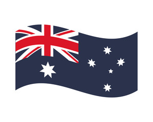australia flag patriotic on white background