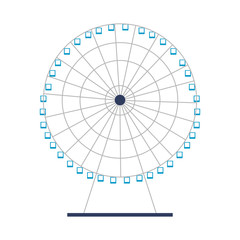 Obraz premium ferris wheel amusement on white background