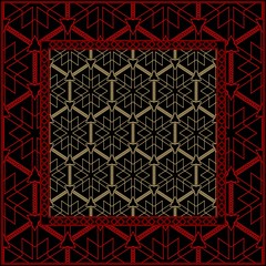 Geometrical linear texture. Original geometrical puzzle. Backdrop. Vector illustration. For design, wallpaper, fashion, print.