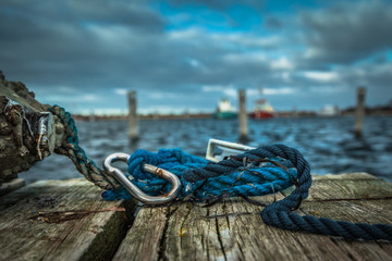 rope on the dock