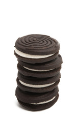 black double cookie isolated