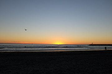 Beautiful Oceanside California Beach at Sunset