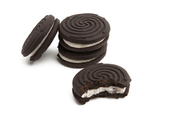 black double cookie isolated