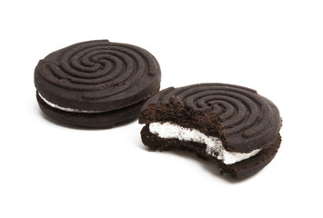 black double cookie isolated