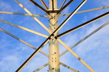 Fototapeta premium electric tower under the blue sky