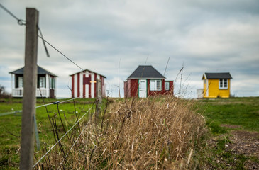 Fototapeta na wymiar houses on the beach