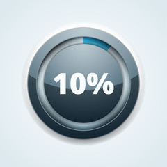 10% button illustration