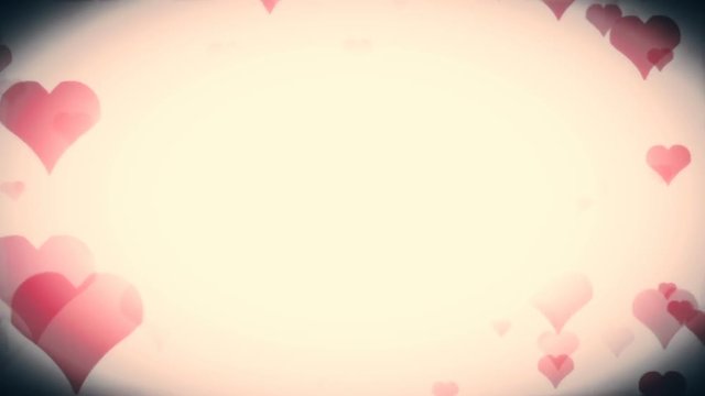 Colored Love Hearts Explosion In Frame Background
