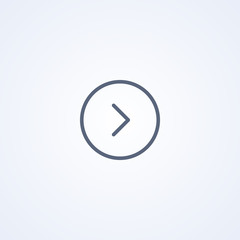 Right icon, vector best gray line icon