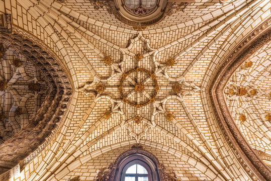 Ceiling of the Primate cathedral of Saint Mary in Toledo, Spain.