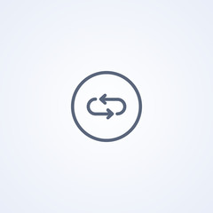 Refresh, repeat, vector best gray line icon