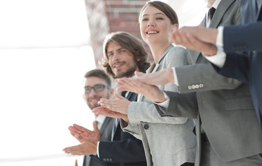 Business people hands applauding