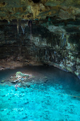 blue cave mexico