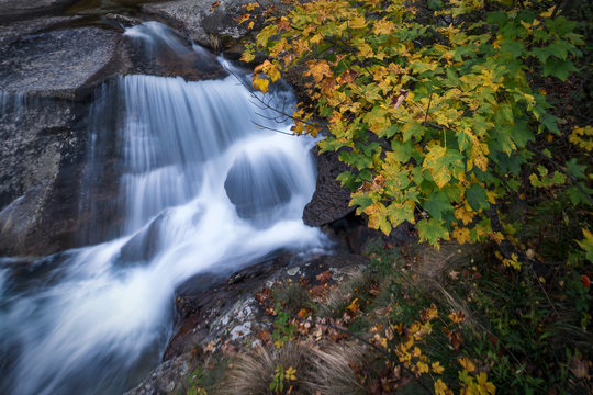 Ribordone's waterfall in Valchiusella, a small valley of the western Alps in Piedmont region, Italy, just at the edge of the Gran Paradiso National Park