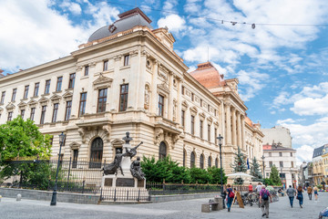 Fototapeta na wymiar amazing view on the street in Bucharest, Romania