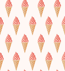 seamless pattern with ice cream