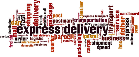 Express delivery word cloud