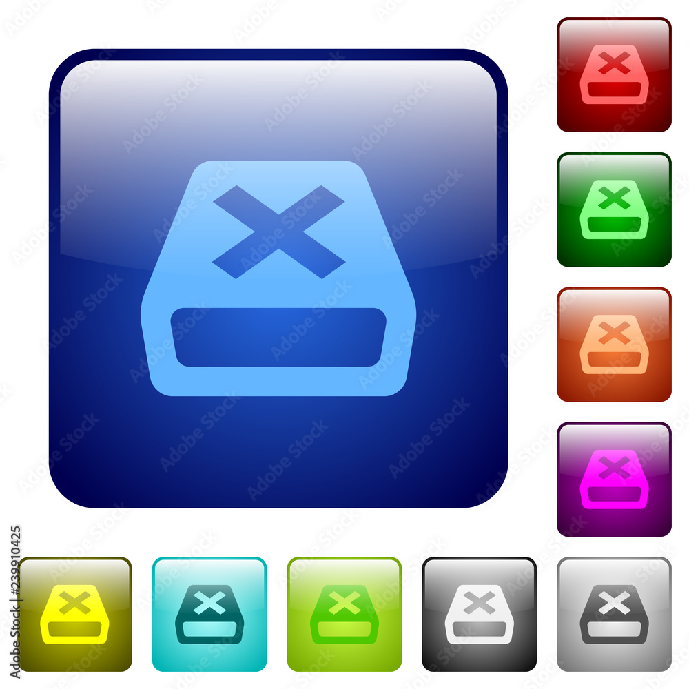 Poster uninstall color square buttons