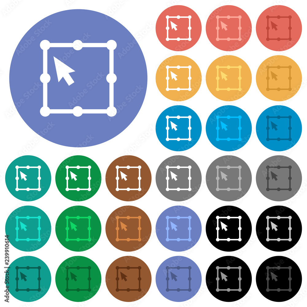 Aufkleber free transform object round flat multi colored icons