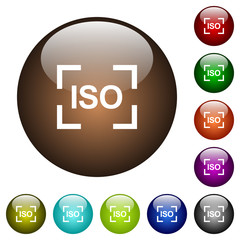 Camera iso speed setting color glass buttons