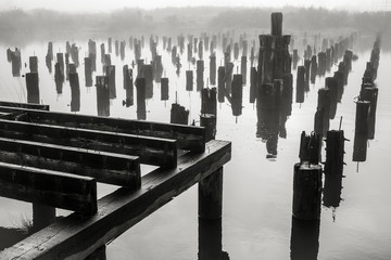 Old Wharf on the Willapa No. 7, Raymond, Washington, 2018