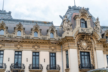 the view on the architecture from Bucharest, Romania