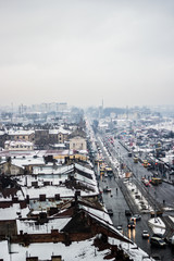 aerial view of the city