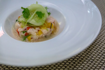 Mexican seafood ceviche