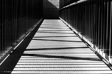 Fototapeta na wymiar black and white bridge