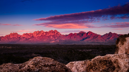 Sunset and Boulders