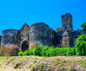 Fototapeta premium The medieval fortress gate of the bastide village of Domme in the Dordogne region of France