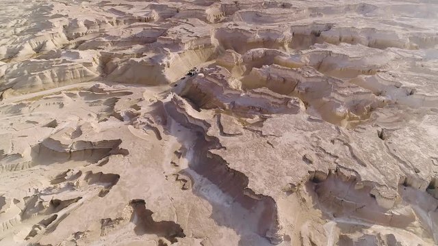 Metsada, Israel, aerial view 4k footage