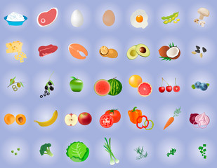 Healthy food vector illustration