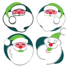 Santa Claus collection of face designs