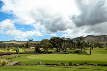 golf field on Mauritius island