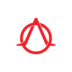 linked arrow up aviation logo vector