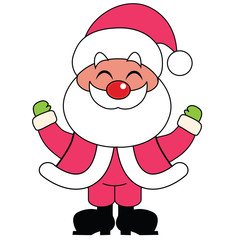 Happy cartoon Santa Claus