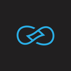 linked infinity pure drop water logo vector