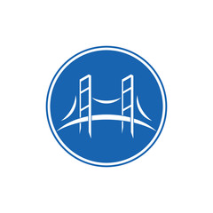 curves geometric bridge symbol logo vector