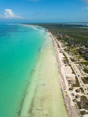 holbox beach aerial